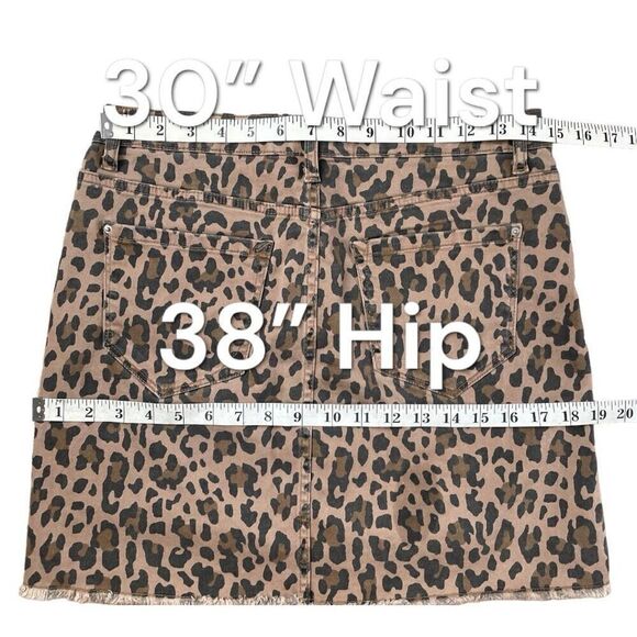 Kensie Jeans Animal- Print Cut-Off Skirt Sz 6 - Picture 10 of 12